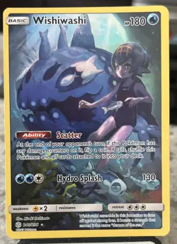 Pokemon TCG Wishiwashi Cosmic Eclipse 240/236 Holo Secret Rare - Image 1