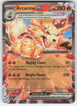 Arcanine ex 032/198 Double Rare Scarlet & Violet Pokemon Near Mint - Image 1