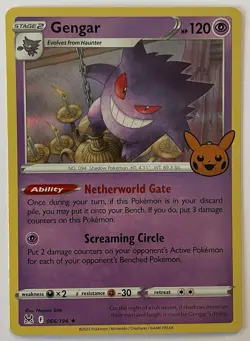 Pokemon Gengar 66/196 Holo Rare Trick or Trade Game Freak 2022 NM - Image 1