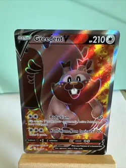 Greedent V (Full Art) 256/264 Swsh08: Fusion Strike Holo Pokemon TCG 2021 - Image 1