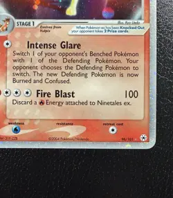 Ninetales ex 96/101 Hidden Legends Holo Pokemon TCG Nintendo With Swirls🌀 LP - Image 4