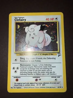 Pokemon! Clefairy - Base Set 2 - Holo Swirl - 6/130- HP! - Image 2