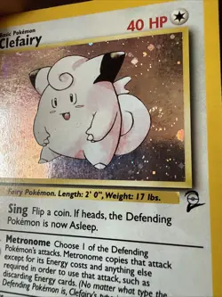 Pokemon! Clefairy - Base Set 2 - Holo Swirl - 6/130- HP! - Image 3