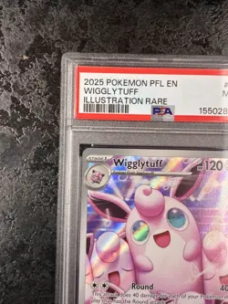 2025 POKEMON PHANTASMAL FLAMES EN WIGGLYTUFF ILLUSTRATION RARE #105 💎PSA 9 - Image 3