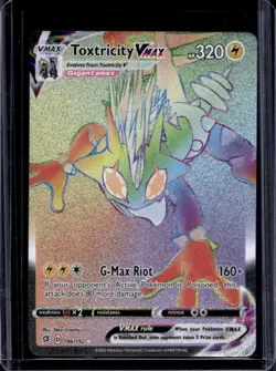 2020 Pokemon SWSH Rebel Clash Toxtricity VMAX #196/192 - Image 1