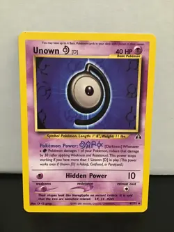 Unown [D] 47/75 Uncommon Pokemon Neo Discovery - Image 1