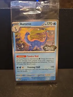 Aurorus 024/088 - Cosmo Holo - Pokemon Perfect Order Stamped Promo SEALED - Image 1
