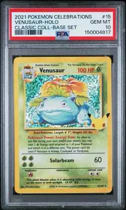 PSA 10 Gem Mint Venusaur-Holo #15 Pokemon TCG 2021 Pokemon Celebrations Stamp - Image 1