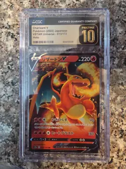 CGC 10 Pristine Charizard v 013 /172 VSTAR Universe 2022 Pokemon Japanese - Image 1
