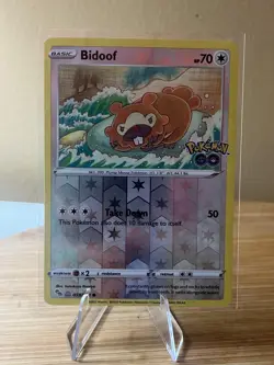 Pokemon TCG Bidoof Pokemon GO Reverse Holo Ditto Moderately Played - Image 1