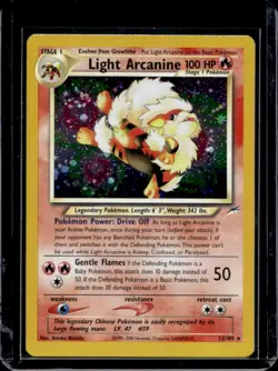 2002 Pokemon Neo Destiny Light Arcanine Holo #12/105 - Image 1