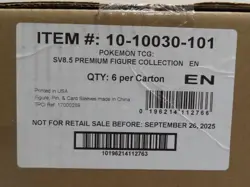 2025 Pokemon Prismatic Evolutions Premium Figure Collection Sealed Box Case - Image 1