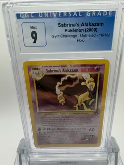 2000 POKEMON ENGLISH UNLIMITED SABRINA'S ALAKAZAM GYM CHALLENGE 16/132 CGC 9 - Image 1
