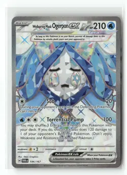 Wellspring Mask Ogerpon ex 194/167 Twilight Masquerade Pokemon Holo NM - Image 1