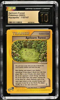2003 Pokemon Aquapolis Apricorn Forest CGC 10 118/147 - Image 1