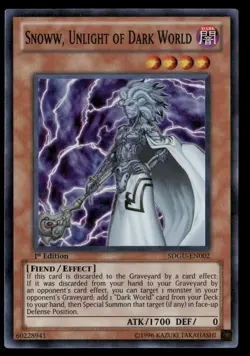 Snoww Unlight of Dark World Structure Deck Gates of the Underworld SDGU-EN002 LP - Image 1