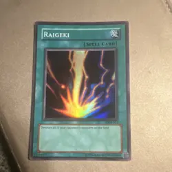 Konami Yu-Gi-Oh! Raigeki LOB-053 Unlimited Spell Super Rare - Image 1