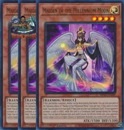 Yugioh! 3x Maiden of the Millennium Moon MP25-EN209 Ultra Rare 1st Ed NM - Image 1
