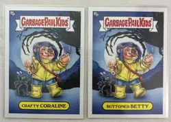 2 Card Lot Garbage Pail Kids Book Worms Crafty Coraline Button Betty 31a,b - Image 1