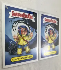 2 Card Lot Garbage Pail Kids Book Worms Crafty Coraline Button Betty 31a,b - Image 2