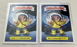 2 Card Lot Garbage Pail Kids Book Worms Crafty Coraline Button Betty 31a,b - Image 3