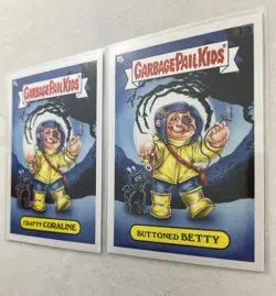 2 Card Lot Garbage Pail Kids Book Worms Crafty Coraline Button Betty 31a,b - Image 4