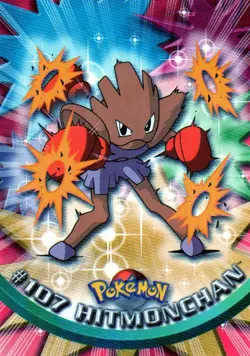 Pokemon #107 Hitmonchan Card Topps TV Series - Image 1
