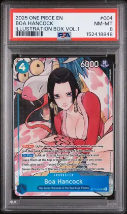 2025 ONE PIECE PROMOS ILLUSTRATION BOX VOL.1 #004 BOA HANCOCK PSA 8 - Image 1