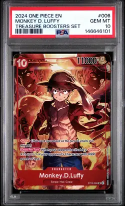 2024 ONE PIECE PROMOS TREASURE BOOSTERS SET #006 MONKEY D. LUFFY PSA 10 - Image 1