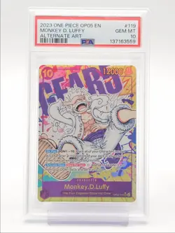 MONKEY D. LUFFY 2023 ONE PIECE NEW ERA ALTERNATE ART A #OP05-119 PSA 10 Q1739 - Image 1