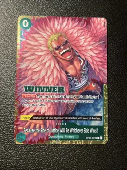 ONE PIECE TCG DOFLAMINGO TOURNAMENT WINNER PACK 2025 VOL 4. OP05-037 NM - Image 1
