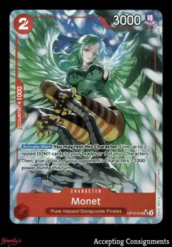 2025 One Piece Card Game Royal Blood #OP10016 Monet ALT ART SR - Image 1
