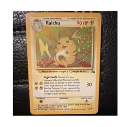 Pokemon TCG Raichu 14/62 Fossil Holo Rare 90 HP Unlimited English Card - Image 1