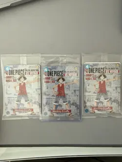 Monkey D Luffy College Basketball Card One Piece TCG Bandai x3 - Image 1