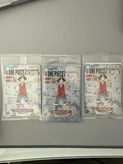 Monkey D Luffy College Basketball Card One Piece TCG Bandai x3 - Image 2