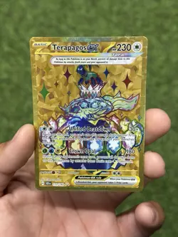 Terapagos EX 173/142 Stellar Crown Hyper Rare Gold Holo Card 173/142 NM - Image 1