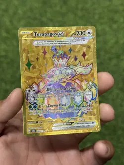 Terapagos EX 173/142 Stellar Crown Hyper Rare Gold Holo Card 173/142 NM - Image 2