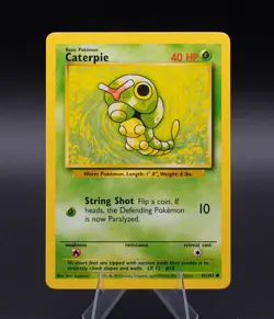Caterpie Pokemon Card TCG Base Set 45/102 WOTC 1999 NM - Image 1