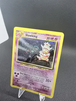 Slowking 14/111 Holo – MP WOTC Neo Genesis – Swirl Vintage Pokemon Card - Image 3