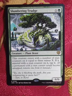 Slumbering Trudge Secrets of Strixhaven Magic The Gathering MTG Green Beast card - Image 1