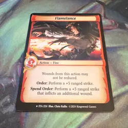 Flamelance Action Fire Card Warlord Saga of the Storm Kingswood ITA-224 2024 - Image 1