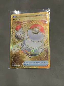 Switch 206/165 Pokemon Card TCG 151 Gold Hyper Rare Holo NM - Image 1