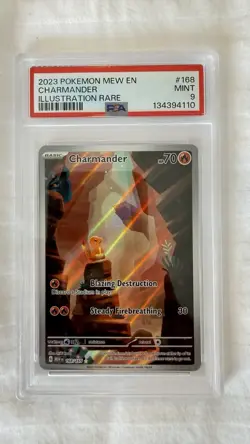 Pokemon Scarlet & Violet 151 Charmander Illustration Rare Card #168/165 PSA 9 - Image 1