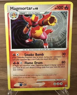 Magmortar Holo Rare Pokemon Card 12/123 Mysterious Treasures - Image 1