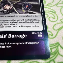 Bandai Rivals' Barrage ST14-12 Rare Option Beelzemon Digimon Card - Image 2