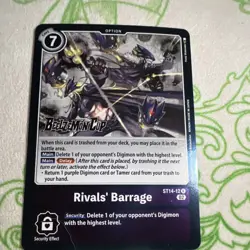 Bandai Rivals' Barrage ST14-12 Rare Option Beelzemon Digimon Card - Image 3