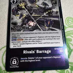 Bandai Rivals' Barrage ST14-12 Rare Option Beelzemon Digimon Card - Image 4