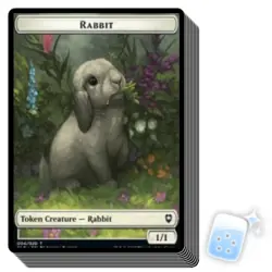 10 pcs RABBIT TOKEN (4/20) Commander Legends: Battle For Baldur's Gate Magic MTG - Image 1
