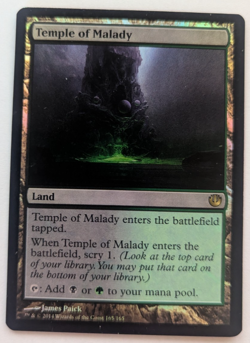 Magic Mtg FOIL Journey into Nyx Temple of Malady near mint - Image 1