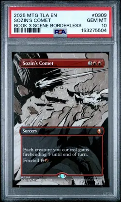 2025 MTG AVATAR: THE LAST AIRBENDER BOOK 3 SCENE BORDERLESS SOZIN'S COMET PSA 10 - Image 1
